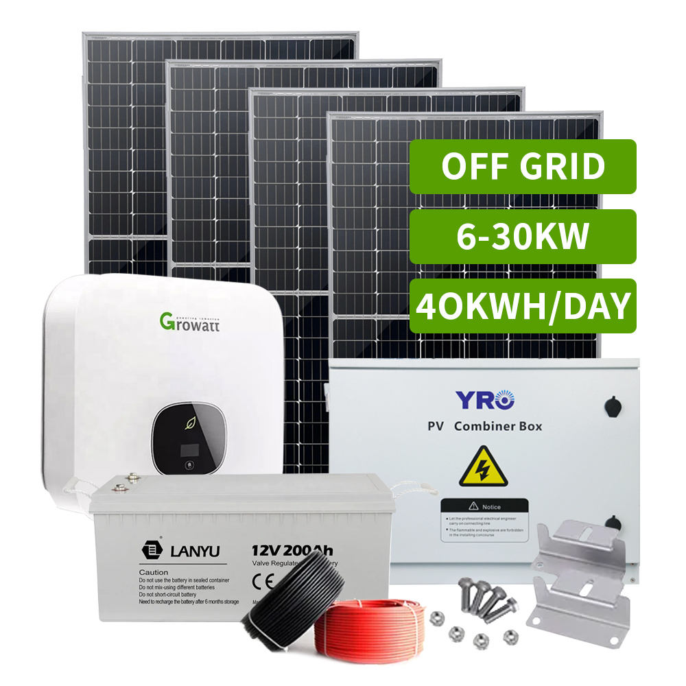 Residential Complete Hybrid Off Grid Solar Power System 5000W 5Kw 10Kw 20Kw Solar Panel Energy System Cost For Home In Europe