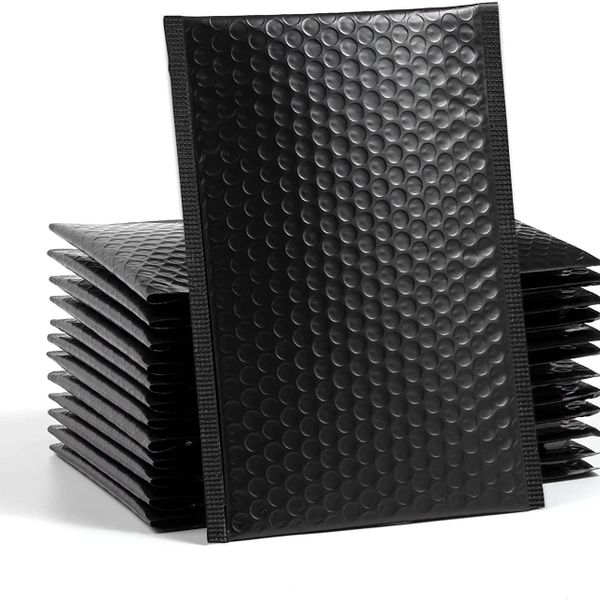 2024 New Arrival Black 10x16 inch Bubble Mailer Custom Hot Sale Bubble Padded Envelope Plastic Shipping Bag