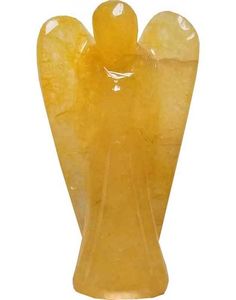 High Quality Natural Stone Yellow Aventurine Stone Angels 2 inch Gemstone Angels  For Healing Figurine Angels