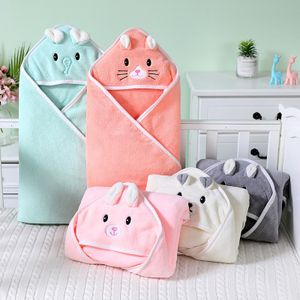 Hongbo custom animal washcloth baby Water absorbing windproof coral fleece baby bath towel organic cotton kids hooded bath towel