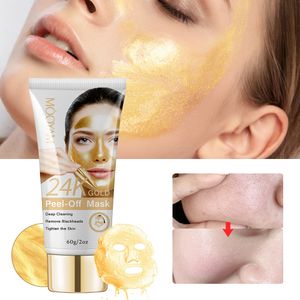 24K Gold Face Peel Off Mask Deep Cleaning Dark Spots T Zone Nose Blackhead Remove Anti Aging Skin Care Peel Off Mask