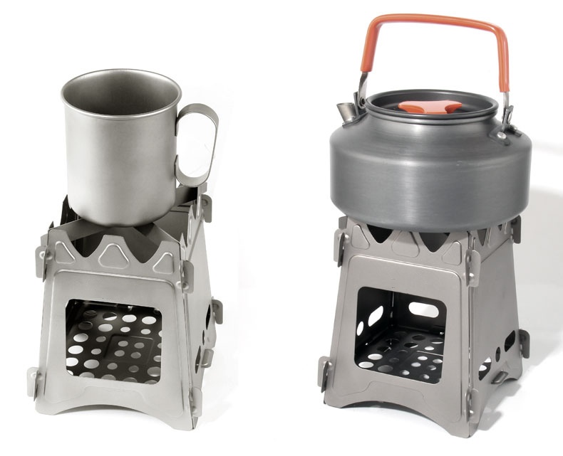 Wuhan Leihong Trading Co., Ltd. Outdoor Mini Firewood Stove Camping Cooking Picnic Travel Stainless Steel Square Wood Stove