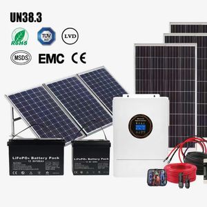 1kw hybrid off grid solar system with solar panel, solar inverter, solar battery power system for home use 3kw 5kw