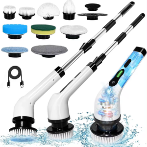 Waterproof IPX5 Cordless Electric Spin Scrubber Home Sonic Scrubber for Bathroom and Kitchen