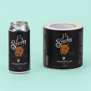 personalised custom private gloss or matte lamination moisture resistant beer can label sticker