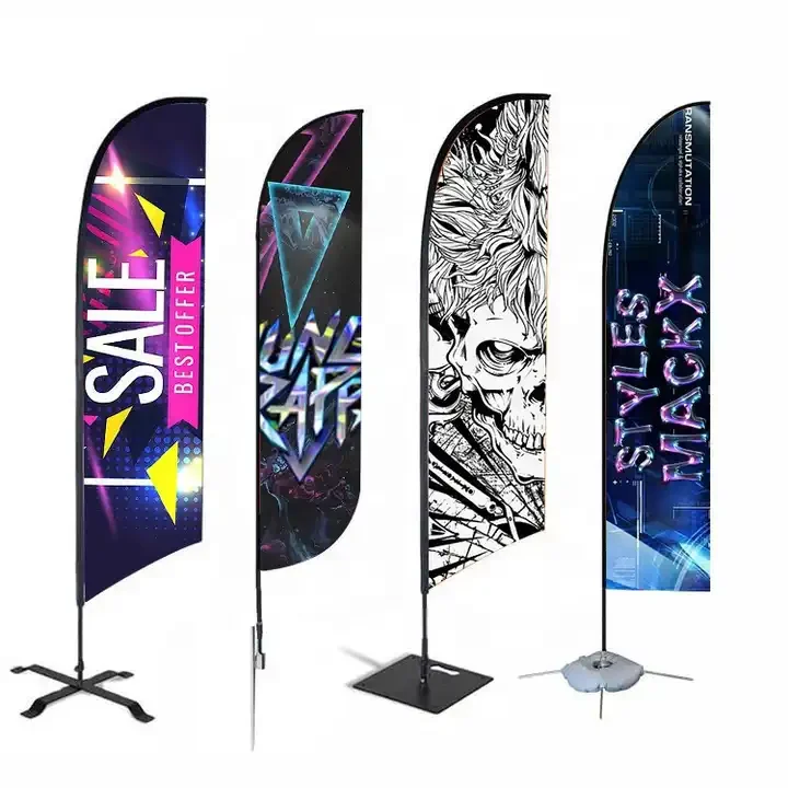 Shenyang Sunshine Advert Co., Ltd. Sunshine 2.8m Beach Flag Custom Flying Feather flags Beach Feather Flag for Business and Advertising