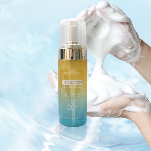 Private Label Acne Facial Cleanser Foam Salycylic Acid Face Wash Facial Cleanser