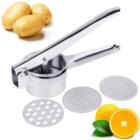 3-in-1 stainless steel potato press potato masher multi-functional kitchen gadget