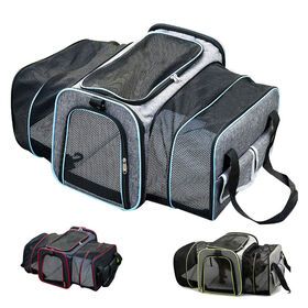 Premium luxury transparent space expandable travel portable dog cat pet carrier bag