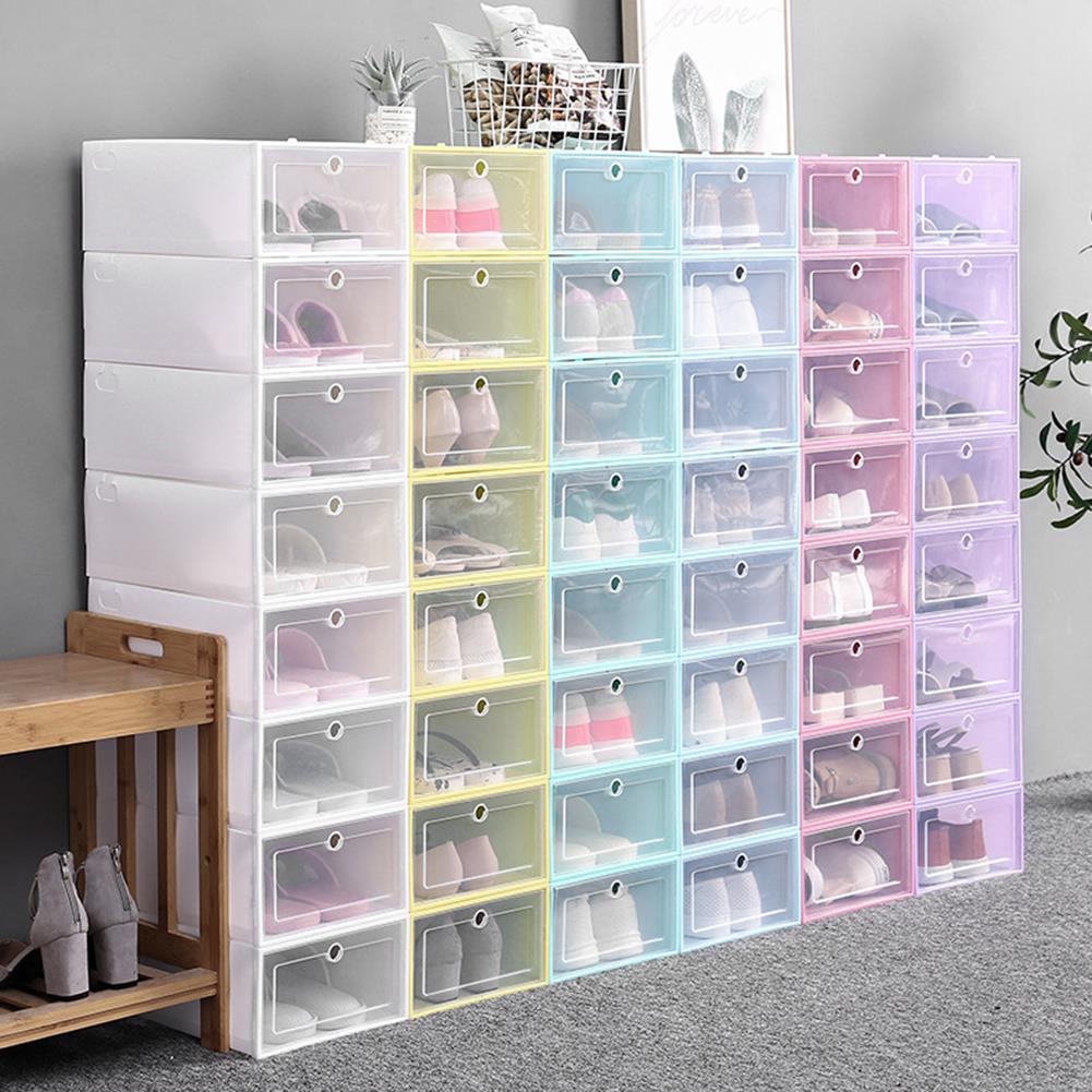 Zhejiang Fangsang Import And Export Co., Ltd. FS303 Hard Plastic Combination Shoe Box Transparent Foldable Shoes Storage Box Stackable Transparent Storage Box High Quality