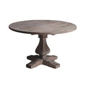 Indonesian home living furniture and decoration Recycled Teak wood Round Table with unique cross leg