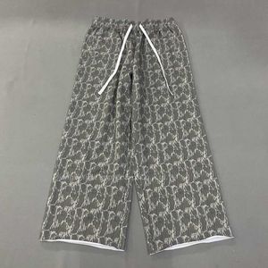 PT1183 High Quality Tree All Over Print Camouflage Terry Camo Cotton Baggy Side Striped Sweatpants For Men flared joggers men