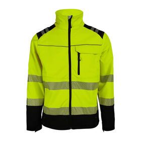Men's Hiviz Two-tone Recycled Mechanical Stretch Softshell Jacket OEKO-TEX Certificate for Workwear Uniform