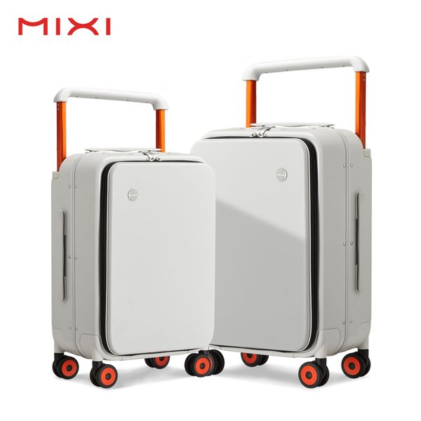 M9275 aluminum alloy frame baggage travel bags high end pc material luxurious suitcase laptop pockets luggage travel bag