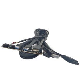 PC Computer Case Dual USB 3.0 Front Panel Mainframe PCB  Circuit Board Floppy Disk Switch Ports Drive Cable Audio Input Output