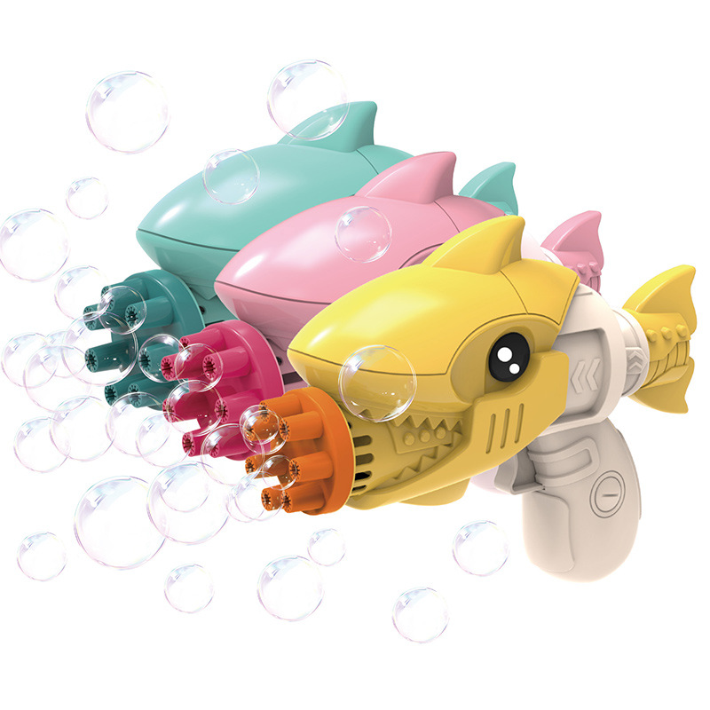 Ningbo Dailysun Technology Co., Ltd. Summer Party 7 Hole Bubble Dinosaur Gun Outdoor Game Electric Blowing Machine Bubble Toys Gun