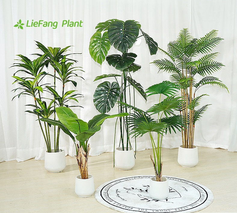 Yiwu Liefang E-Commerce Co., Ltd. Factory sale Modern Oriental Coastal Tropical Artificial Plant Artificial Tree Artificial Bonsai For home decoration