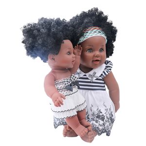 New Style Mom lovely new experiment 12inch Lifelike African Black Wholesale Silicone Baby Doll