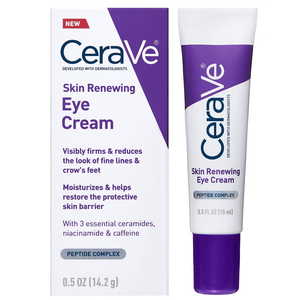 Cera Ve Skin Renewing Vitamin C Eye Cream , Hyaluronic Acid,  Caffeine Under Eye Cream For Dark Circles and Puffiness