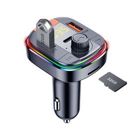 Mini Dual USB Car Adapter Mobile Phone Qc3.0 Pd Type C Phone Laptop Fast Car Charger Receiver Transmitter 2 in 1