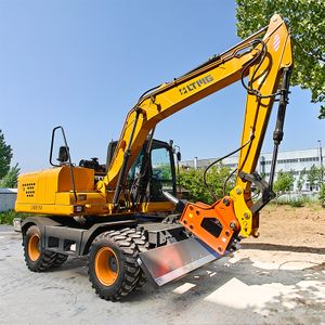 LTMG professional supplier 15 Ton large construction machinery wheel excavator with breaker