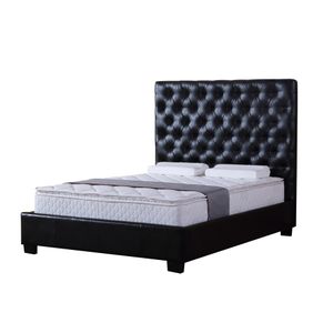 Modern style bedroom furniture leather bed