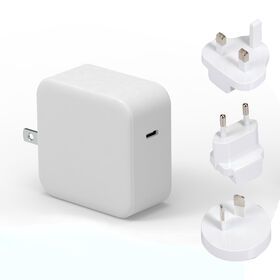 PD 65W USB C Port Fast Charger with US Retractabe Plug,Power Delivery Wall Charger US/EN/EU/JP