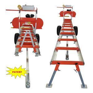 RIMA Horizontal Sawmill Portable Wheels Mobile Bandsaw Petrol Engine Forestry Machine Log Wood Cut  Portable Sawmill