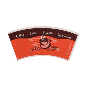 Die Cut Paper Cup Fan for Food Industry for Paper Craft PE Virgin Wood Pulp Tea Cup Making with Flexo Printing
