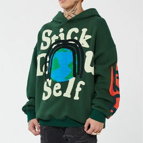 Manufacturer men's Streetwear Pullover Vintage Heavyweight 100% Cotton Custom Oversized JX