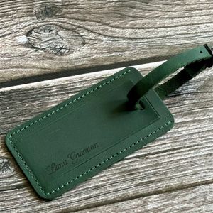 Hot Sale Custom PU Leather Luggage Tag Bulk Travel Airline Suitcase Personalized Name Tags Bulk Customized Logo Luggage Tag
