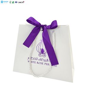 SSM Luxury Jewelry Shopping Carry Paper Bag Custom Packaging Necklace Gift Paper Bags With Your Own Logo