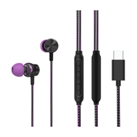 Digital USB C wired Earphone with digital USB C wired earphones with Braided cable