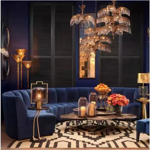 Luxury Wedding Furniture Cloud Sofa velvet sofa nordic sectional curved couch u shape sofa set furniture