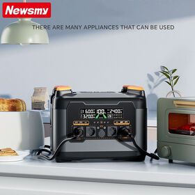 Newsmy 2400w Fast Charge External Battery Pack For Emergency Portable Power Station EV Charger engergy system Solar Generator