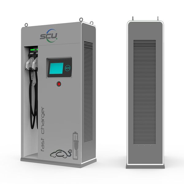 SCU 180kw DC EV Charger commercial ev charging system Double CCS2 Gun DC Post ev charger station