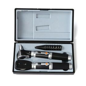 Medical Rechargeable Set Tongue Depressor Set Steel Diagnostic Otoscope Ent