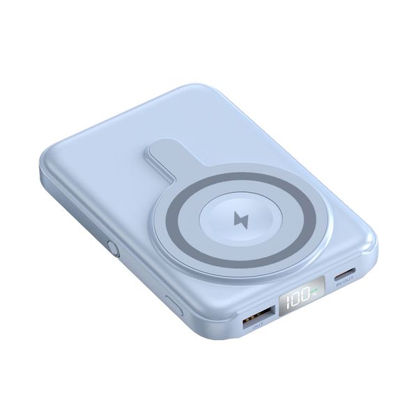 New Released bracket wireless power bank ultra-thin 10000mAh mini magnetic power bank Support Mobile Phone Smartwatch Earphone
