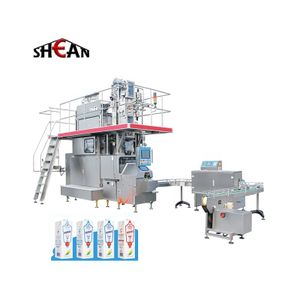 125 to 1000m Milk juice drinks beverage aseptic brick shape paper carton box filling packing packaging machine