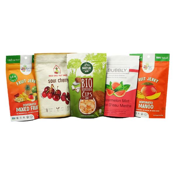 Packaging Heat Seal Resealable Stand Up Pouch Food Printed 3.5G Pouches Aluminum Plastic Ziplock Custom Mylar Snack Bags