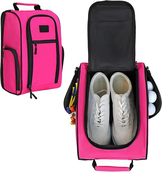 GOLONI Golf Shoe Bag - Sports & Travel Shoes Carrier Bags with Ventilation & Double Outside Accessory Pocket, for women and men