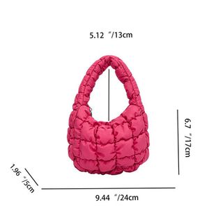 2024 Hot Selling Custom Your Logo Medium Puffy Women Tote Bag Quilted Padded Lady Purse Puffer Bubble Handbag
