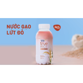 TH true RICE - Whole Grain Red Rice Drink - 300mlx24 Sugar-Free 9 Months Shelf Life Grain & Nut Juice
