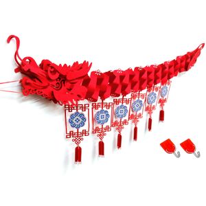2025 New Year Dragon Ceiling Decoration 3D Chinese New Year Dragon Hanging for Outdoor Door Shops Decoration