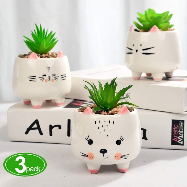 Custom yellow cute cartoon ceramic ceramic & porcelain vases  flower pot desktop office home decoration