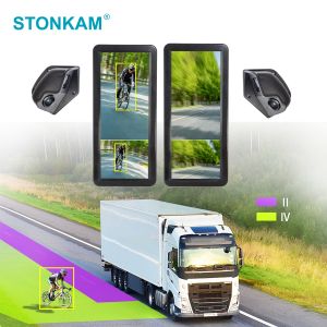 STONKAM R46 12.3 inch HD rearview side mirror camera for bus truck with Recorder IPS screen waterproof touch control
