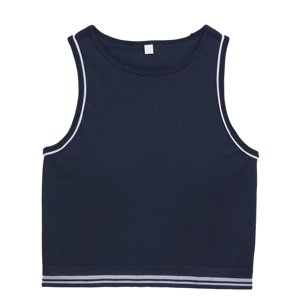 Custom Made Breathable Sport tennis Neckline Tank Top Irregular 2-layer Tennis Skirt Set Fitness sportswear tennis team tank top