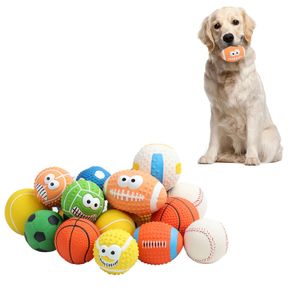 Rubber Interactive Dog Toy Ball Puppy Training Chew Toys Dog Squeaky Toy for Aggressive Chewers