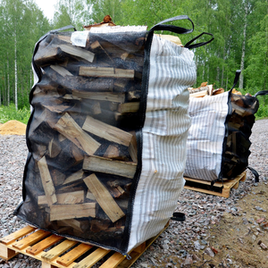 High-Quality Ventilated Bulk Bags for firewood Mesh Bulk bag with logo