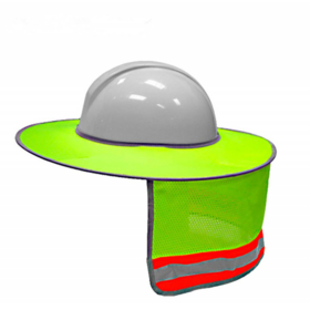 Breathable helmet neck protection orange yellow high-visibility sun-shading and anti-ultraviolet safety helmet